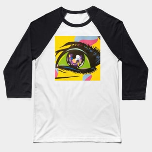 Colorful Comic Eye Baseball T-Shirt